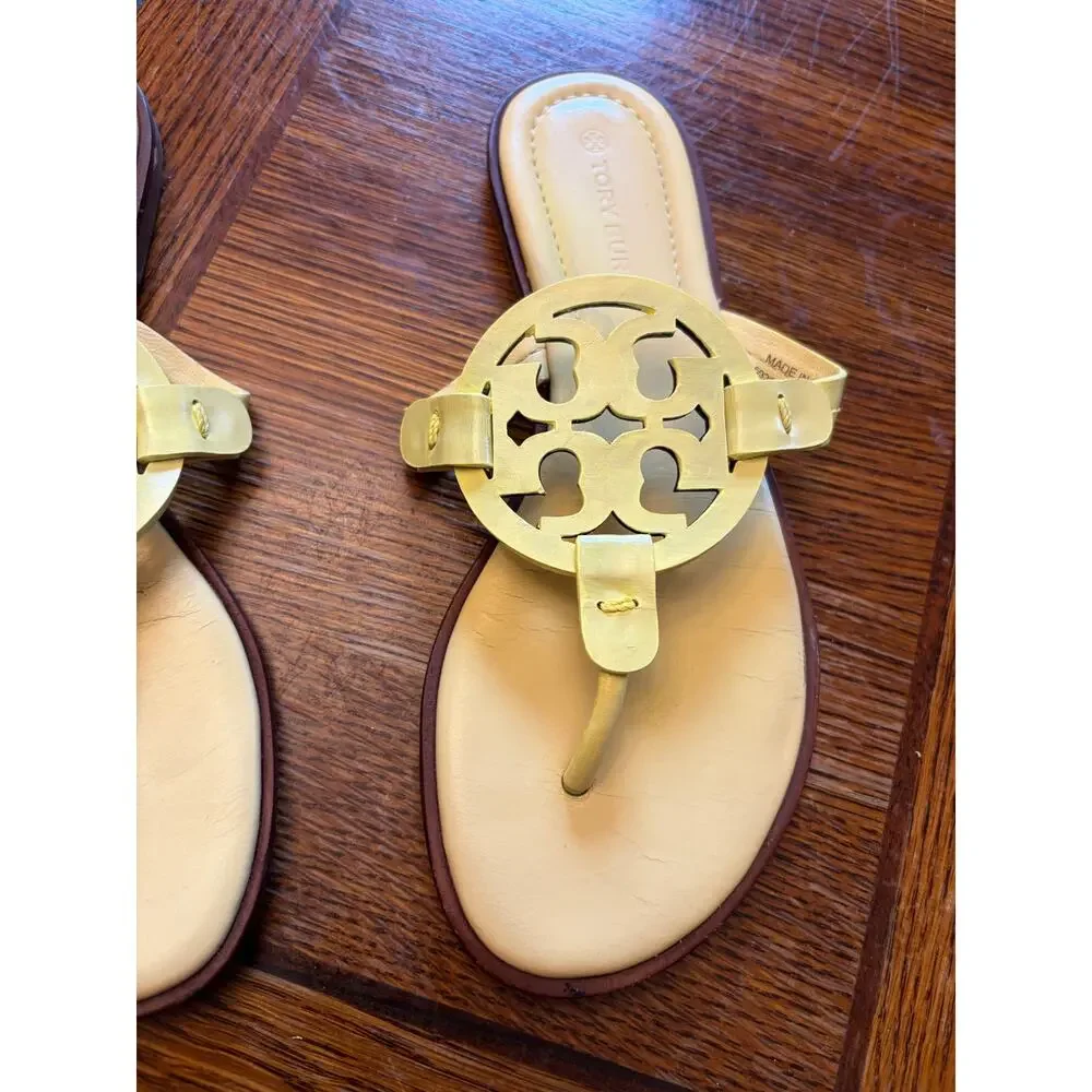 Tory Burch Miller Thong Sandal Yellow Size 5.5 Style 5930